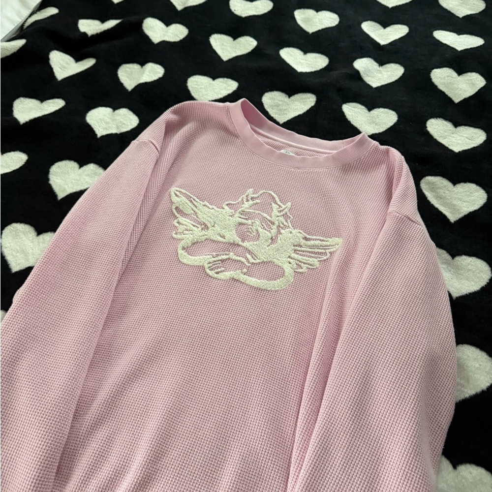 Boys Lie Pink Knit Top with White Label